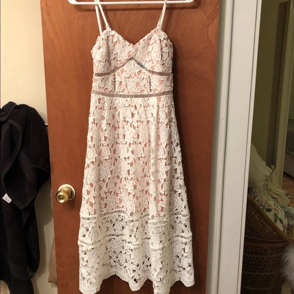 White Crochet/lace dress